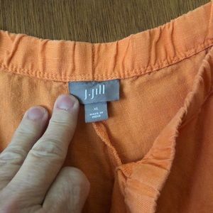 JJill 100%linen crop ladies pants